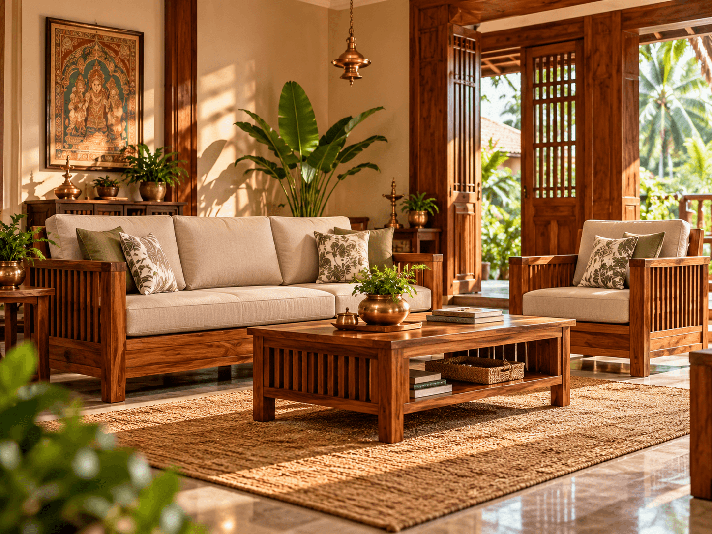 Teak wood furniture compared with engineered wood for durability and longevity